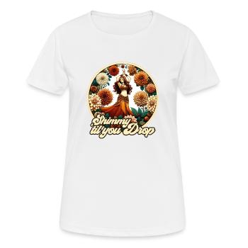 Shimmy jusqu’à ce que tu tombes - T-shirt respirant Femme - blanc - Devant - AI Model Female 172 dark (172cm)