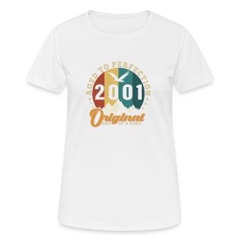 The Legends Were Born in 2001 Vintage - Women's Breathable T-Shirt - white - Front - AI Model Female 172 dark (172cm)