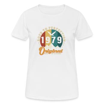 Les légendes sont nées en 1979 Vintage - T-shirt respirant Femme - blanc - Devant - AI Model Female 172 dark (172cm)