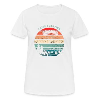 Ich mag Schweben - Retro Skydiving - Frauen T-Shirt atmungsaktiv - Weiß - Vorne - AI Model Female 172 dark (172cm)