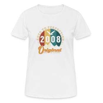 Die Legenden wurden im Jahrgang 2008 geboren - Frauen T-Shirt atmungsaktiv - Weiß - Vorne - AI Model Female 172 dark (172cm)