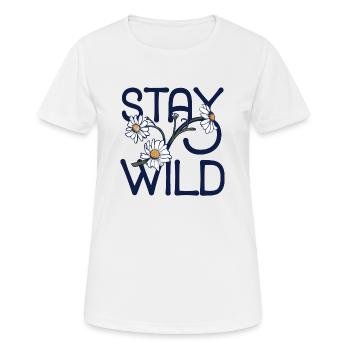 Restez sauvage - T-shirt respirant Femme - blanc - Devant - AI Model Female 172 dark (172cm)