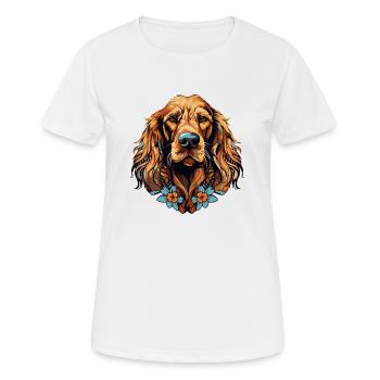 Chien Chien Teckel - T-shirt respirant Femme - blanc - Devant - AI Model Female 172 dark (172cm)