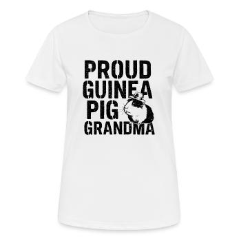 Guinea Pig Grandma - Proud Grandma - Women's Breathable T-Shirt - white - Front - AI Model Female 172 dark (172cm)