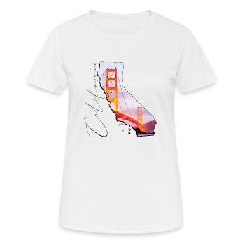 Golden Gate Bridge en Californie Carte CA - T-shirt respirant Femme - blanc - Devant - AI Model Female 172 dark (172cm)