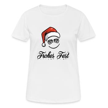 frohes fest nikolaus - Frauen T-Shirt atmungsaktiv - Weiß - Vorne - AI Model Female 172 dark (172cm)