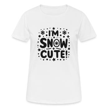 Je suis mignon comme neige - T-shirt respirant Femme - blanc - Devant - AI Model Female 172 dark (172cm)