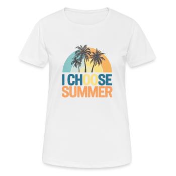 Choose Summer - Women's Breathable T-Shirt - white - Front - AI Model Female 172 dark (172cm)