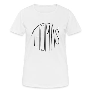 Thomas - T-shirt respirant Femme - blanc - Devant - AI Model Female 172 dark (172cm)