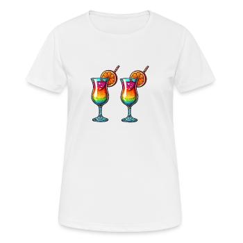 Cocktails - T-shirt respirant Femme - blanc - Devant - AI Model Female 172 dark (172cm)