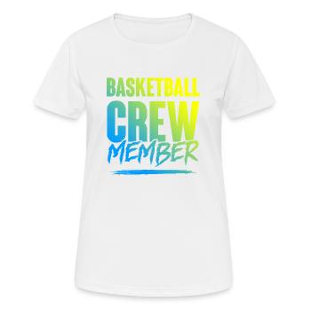 Équipe de basket-ball - T-shirt respirant Femme - blanc - Devant - AI Model Female 172 dark (172cm)