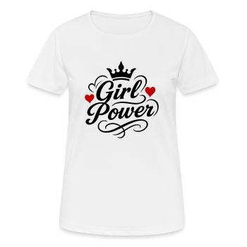 Frauenpower Spruch - Frauen T-Shirt atmungsaktiv - Weiß - Vorne - AI Model Female 172 dark (172cm)