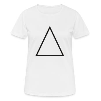 Triangle Outline - Women's Breathable T-Shirt - white - Front - AI Model Female 172 dark (172cm)