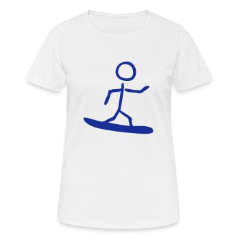 surffer surf surfer surf - T-shirt respirant Femme - blanc - Devant - AI Model Female 172 dark (172cm)