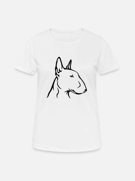Bullterrrier - Frauen T-Shirt atmungsaktiv - Weiß