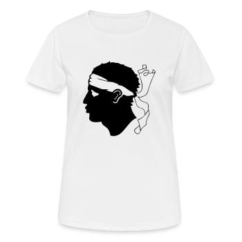 Korsika - Frauen T-Shirt atmungsaktiv - Weiß - Vorne - AI Model Female 172 dark (172cm)