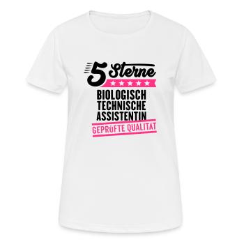 5Sterne Biologisch Technische Assistentin - Frauen T-Shirt atmungsaktiv - Weiß - Vorne - AI Model Female 172 dark (172cm)