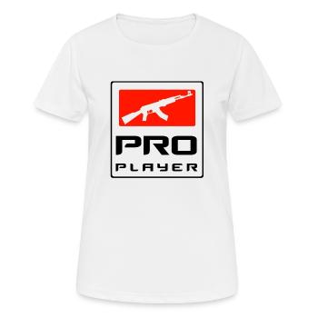 AK Pro Player - Women's Breathable T-Shirt - white - Front - AI Model Female 172 dark (172cm)