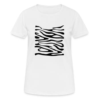 Zebra-Druck 2 - Frauen T-Shirt atmungsaktiv - Weiß - Vorne - AI Model Female 172 dark (172cm)