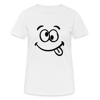 Crazy smile - Frauen T-Shirt atmungsaktiv - Weiß - Vorne - AI Model Female 172 dark (172cm)