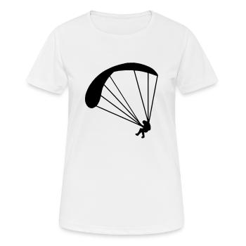 gleitschirm - Frauen T-Shirt atmungsaktiv - Weiß - Vorne - AI Model Female 172 dark (172cm)