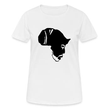 Africa rasta - T-shirt respirant Femme - blanc - Devant - AI Model Female 172 dark (172cm)