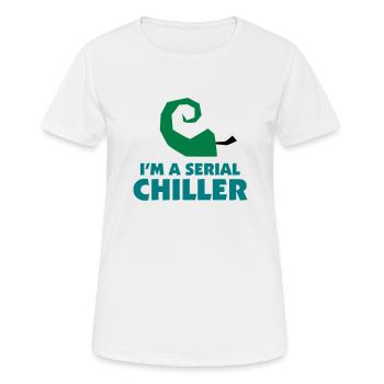 Je suis un refroidisseur de série - T-shirt respirant Femme - blanc - Devant - AI Model Female 172 dark (172cm)