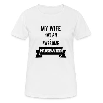 Awesome Husband - Women's Breathable T-Shirt - white - Front - AI Model Female 172 dark (172cm)