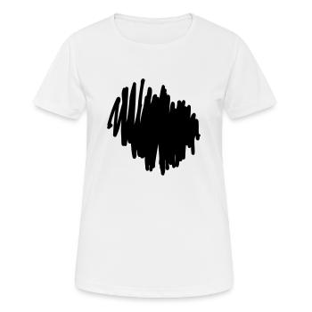Scribble Gekritzel Hintergrund - Frauen T-Shirt atmungsaktiv - Weiß - Vorne - AI Model Female 172 dark (172cm)