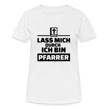 Pfarrer - Frauen T-Shirt atmungsaktiv - Weiß - Vorne - AI Model Female 172 dark (172cm)