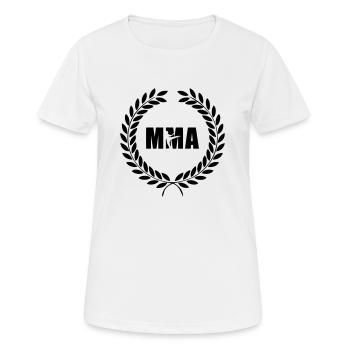 mma - Frauen T-Shirt atmungsaktiv - Weiß - Vorne - AI Model Female 172 dark (172cm)