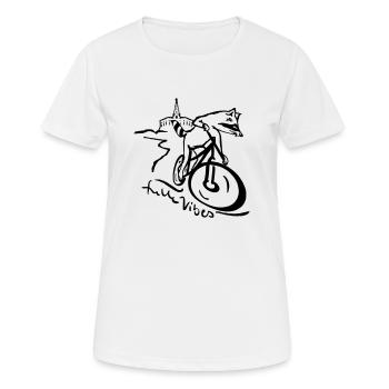 Bergpark Bande - Frauen T-Shirt atmungsaktiv - Weiß - Vorne - AI Model Female 172 dark (172cm)
