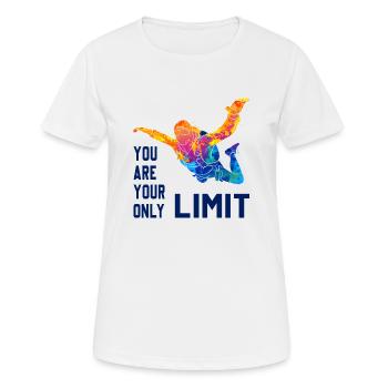 Skydive Fallschirmspringer Skydiver Freifall - Frauen T-Shirt atmungsaktiv - Weiß - Vorne - AI Model Female 172 dark (172cm)