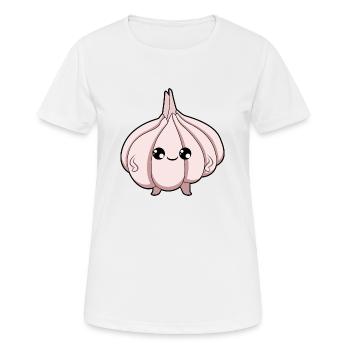 L’ail - T-shirt respirant Femme - blanc - Devant - AI Model Female 172 dark (172cm)