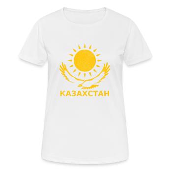 Kasachstan - Frauen T-Shirt atmungsaktiv - Weiß - Vorne - AI Model Female 172 dark (172cm)