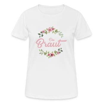 Die Braut - Frauen T-Shirt atmungsaktiv - Weiß - Vorne - AI Model Female 172 dark (172cm)