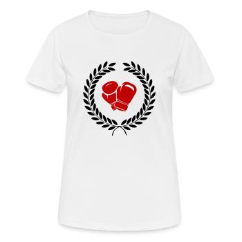 Boxe - T-shirt respirant Femme - blanc - Devant - AI Model Female 172 dark (172cm)