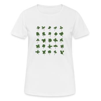 Lucky - Frauen T-Shirt atmungsaktiv - Weiß - Vorne - AI Model Female 172 dark (172cm)
