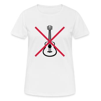 Forbidden guitarist to play guitar - Women's Breathable T-Shirt - white - Front - AI Model Female 172 dark (172cm)