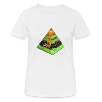 Pyramide d’énergie du loup - T-shirt respirant Femme - blanc - Devant - AI Model Female 172 dark (172cm)