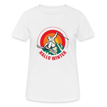Bonjour l’hiver - T-shirt respirant Femme - blanc - Devant - AI Model Female 172 dark (172cm)
