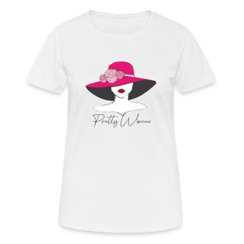 PrettyWoman - T-shirt respirant Femme - blanc - Devant - AI Model Female 172 dark (172cm)