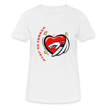 Energy of love - T-shirt respirant Femme - blanc - Devant - AI Model Female 172 dark (172cm)