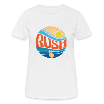 Rush Shirt Vintage Sunset Rush Groovy Tie Dye - Women's Breathable T-Shirt - white - Front - AI Model Female 172 dark (172cm)