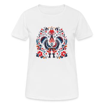 Der Vintage-Vogel - Frauen T-Shirt atmungsaktiv - Weiß - Vorne - AI Model Female 172 dark (172cm)