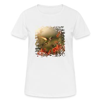 Viele Arten Kolibris sind vom Aussterben bedroht - Frauen T-Shirt atmungsaktiv - Weiß - Vorne - AI Model Female 172 dark (172cm)
