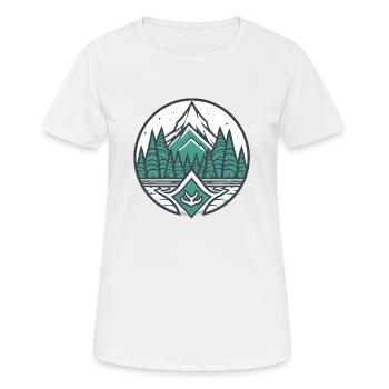 Symphonie de la nature - T-shirt respirant Femme - blanc - Devant - AI Model Female 172 dark (172cm)