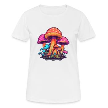 Psychedelic champi - Women's Breathable T-Shirt - white - Front - AI Model Female 172 dark (172cm)