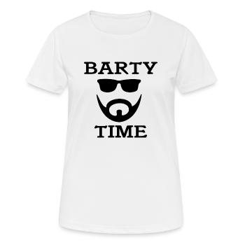 BARTY TIME - Frauen T-Shirt atmungsaktiv - Weiß - Vorne - AI Model Female 172 dark (172cm)