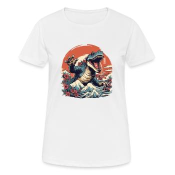 Crockzilla - T-shirt respirant Femme - blanc - Devant - AI Model Female 172 dark (172cm)